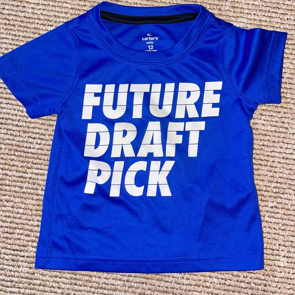 NWOT Carters Future Draft Pick active tee shirt